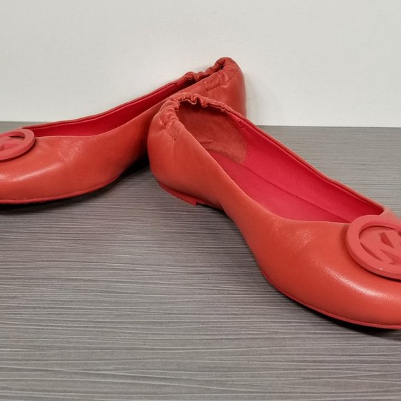 Michael Kors 'Lindsay' Ballet Flat, Passion Leather, Women's Size 6 M / 36 - Picture 4 of 12